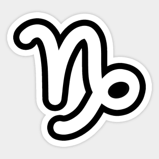 Capricorn Zodiac Sign Only - Minimal DM Sticker